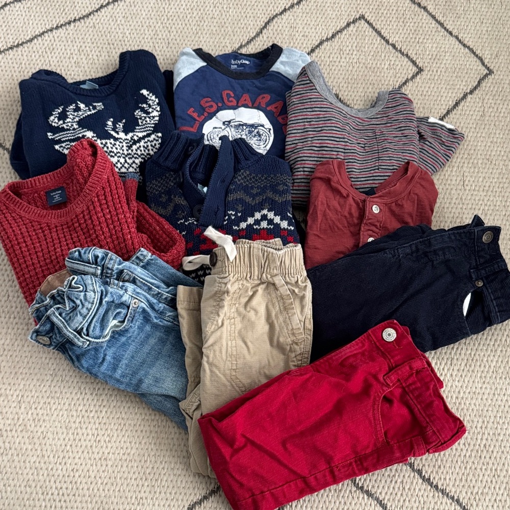 Lot of 10 Toddler Boys Baby Gap Size 3T Shirts, Sweaters, Pants